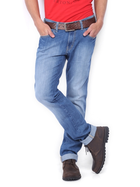 Wrangler Men Blue Skanders Slim Fit Jeans available at myntra for Rs.1197