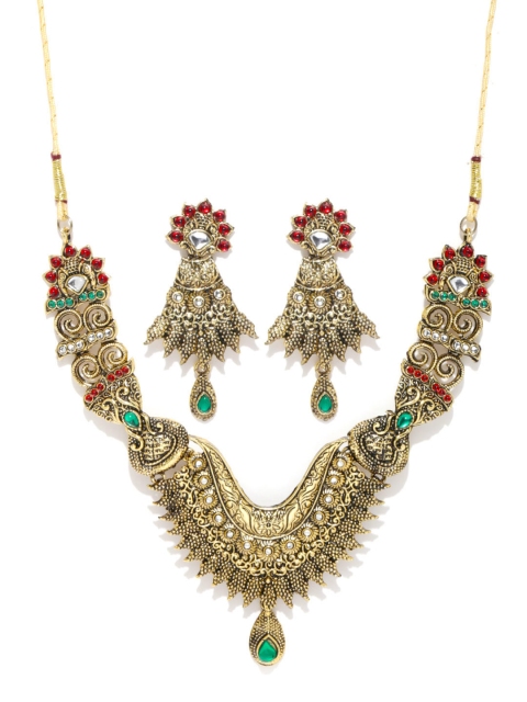 

Zaveri Pearls Gold-Plated Jewellery Set