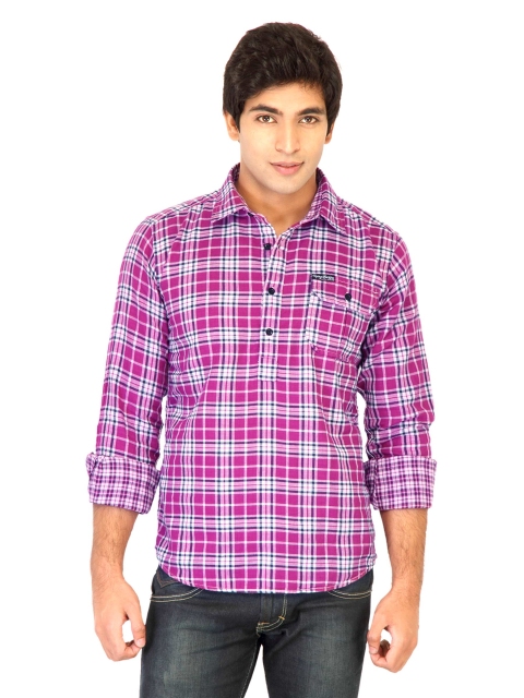 

Flying Machine Men Check Pink Shirts