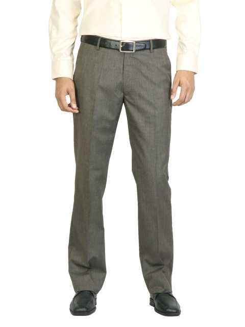 

Arrow Men Brown Flat Front Trousers