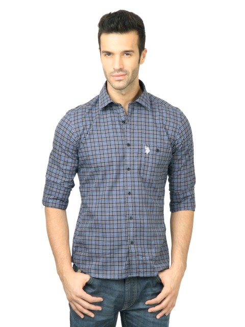 

U.S. Polo Assn. Men Check Grey Shirt