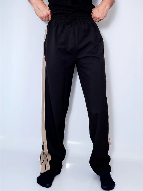 Black Colourblocked Training Track Pants