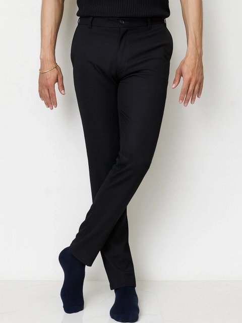 Black Casual Trousers – Easy Wash