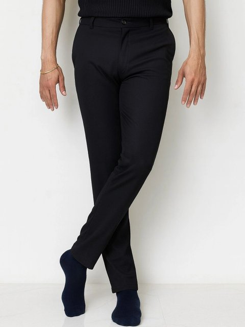 Black Casual Trousers – Easy Wash