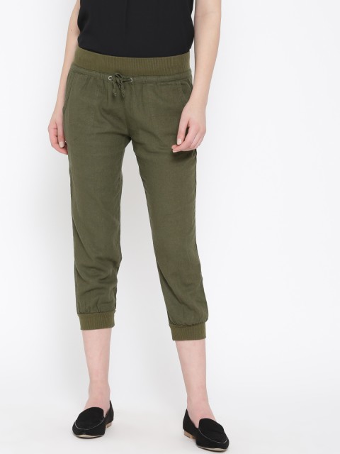 women's olive jogger pants