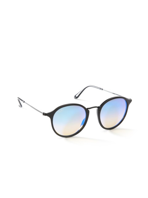 Ray Ban Men Mirrored Round Sunglasses 