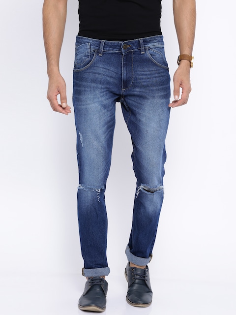 For 562/-(75% Off) Slub Men's Skinny fit Jeans Upto 75% OFF at Myntra