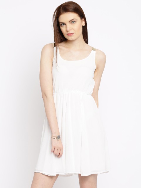 myntra fit and flare dresses