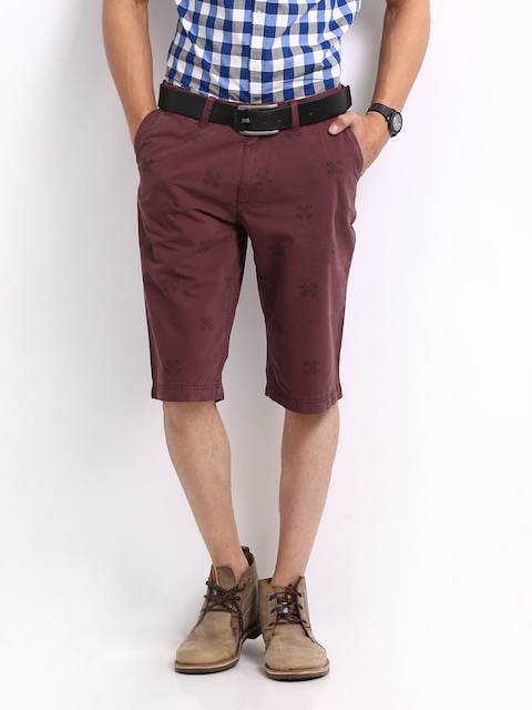 Buy U.S. Polo Assn. Men Maroon Printed Relaxed Fit Shorts - Shorts ...