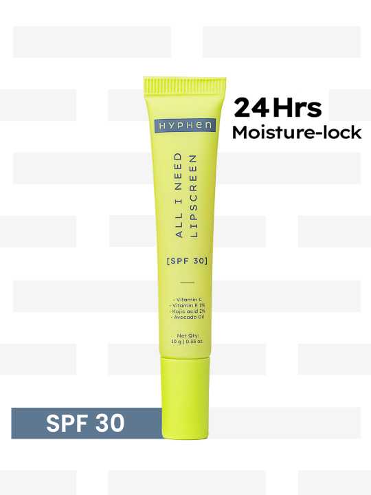 Hyphen All I Need Lipscreen with SPF 30 & 24Hrs Moisture-Lock - 10g