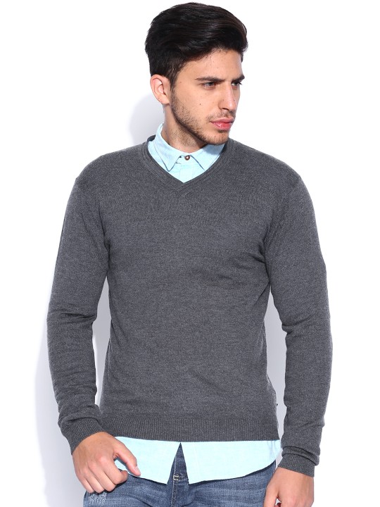 Grey Melange Sweater S