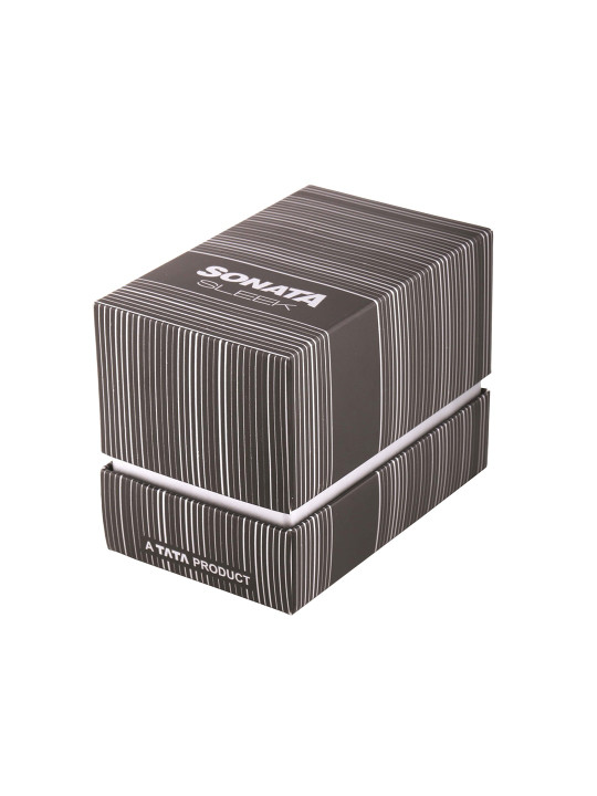 sleek men black analogue watch 7131nl02