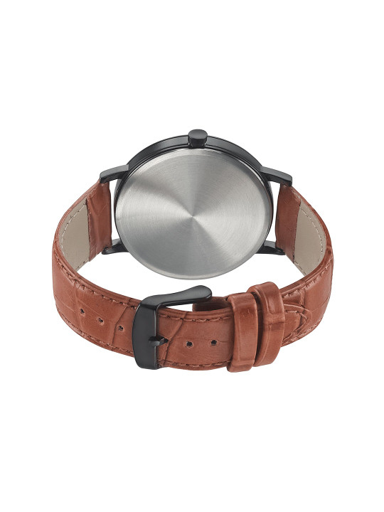 sleek men black analogue watch 7131nl02