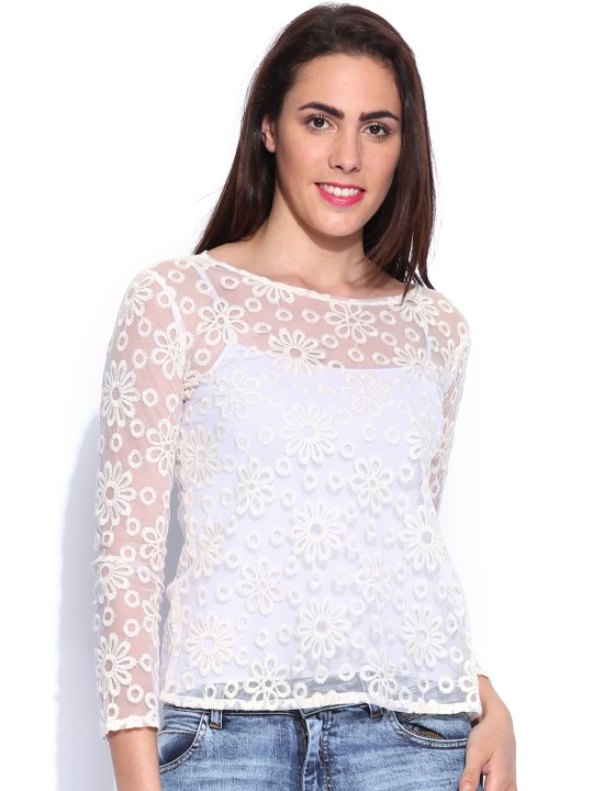 Off-White Mesh Sheer Top S