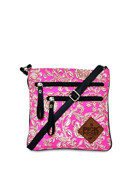 Pink Printed Sling Bag