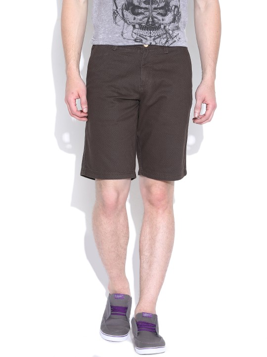 Brown Printed Shorts 30