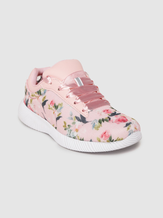 KazarMax Women Pink Floral Print Walking Shoes