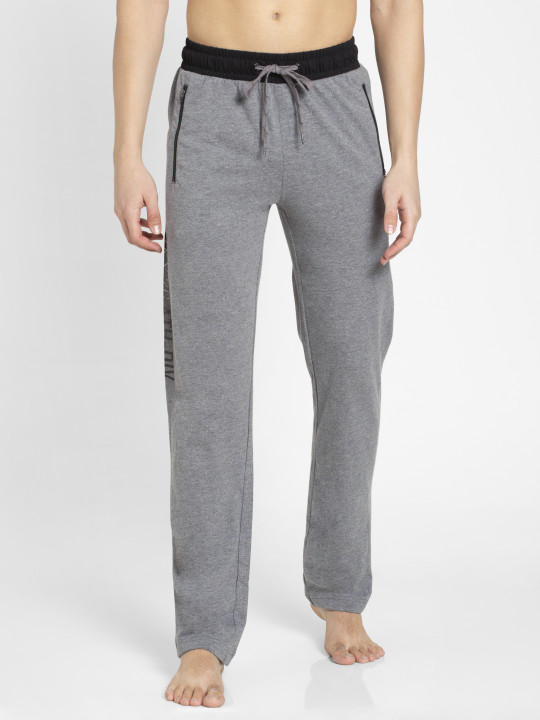 Jockey Combed Cotton Rich Slim Fit Trackpant with Side Zipper Pockets-9510