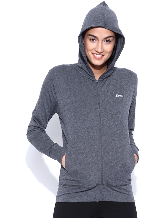Charcoal Grey Hooded Jacket XS