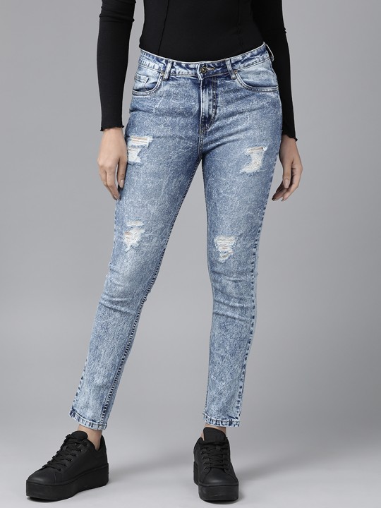 Roadster The Lifestyle Co. Women Skinny Fit Mid-Rise Stretchable Jeans