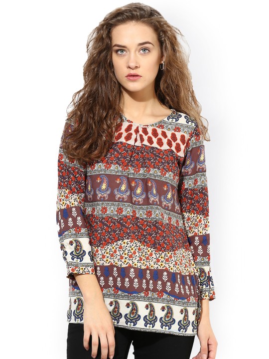 Multicoloured Printed Top S