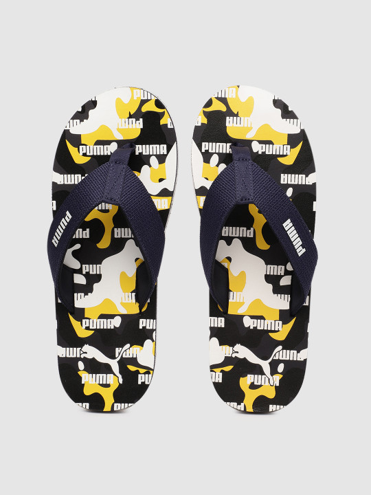 Puma Men Navy Blue Printed Gypsum Thong Flip-Flops