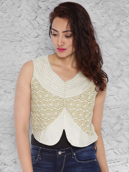 Off-White Embroidered Lippan Waistcoat XS