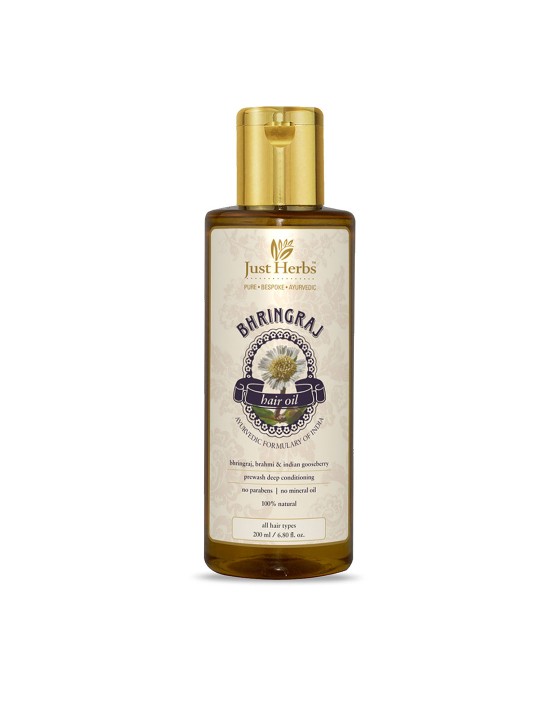 Just Herbs Ayurvedic Bhringraj Hair Oil For Hair Fal