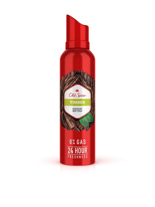 Old Spice Men Timber 0% Gas Deodorant Body Spray – 115 g