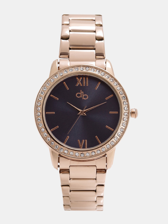 DressBerry Women Navy Embellished Dial Watch MFBTMLDBA7