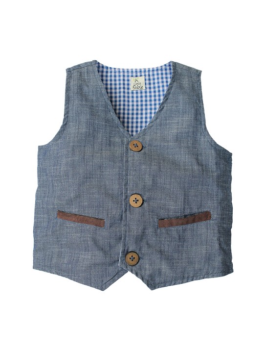 Boys Blue Waistcoat 1-2Y
