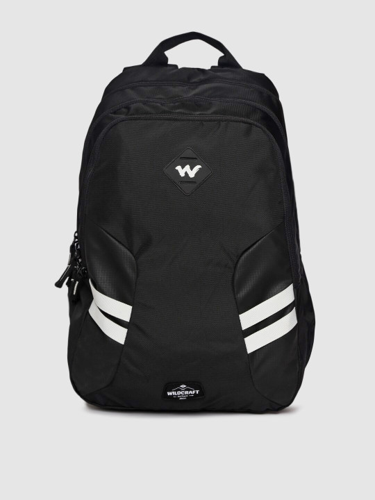 unisex black solid backpack