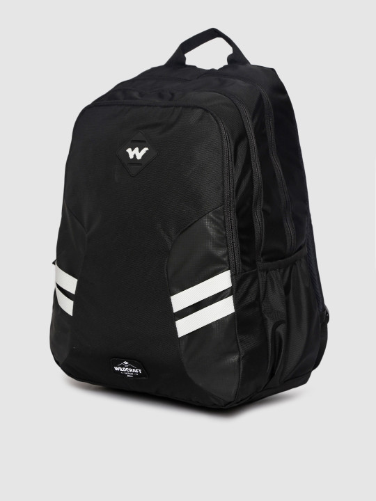 unisex black solid backpack