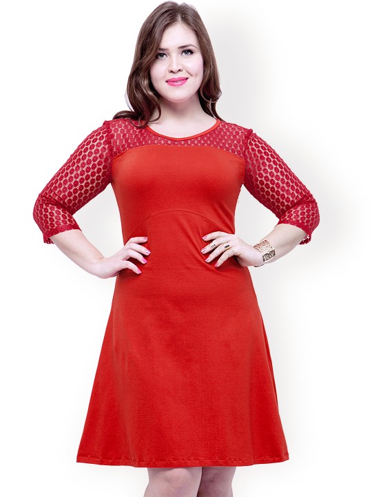 Red A-Line Dress XL