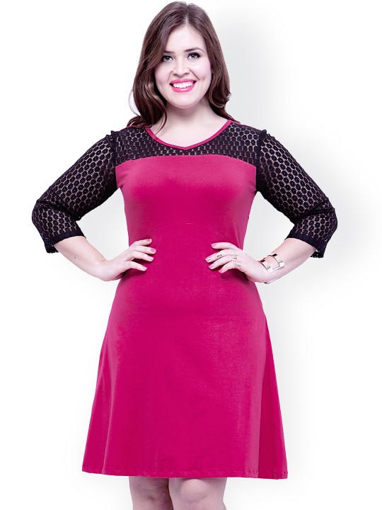 Pink A-Line Dress XL