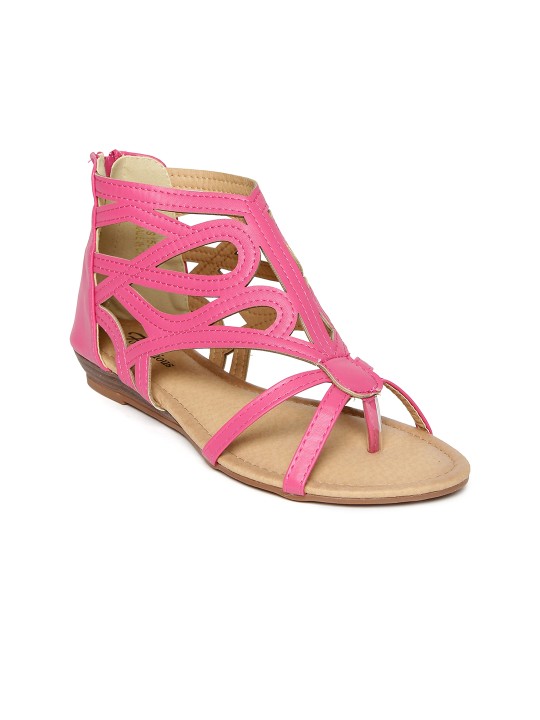 Women Pink High-Top Flats 36