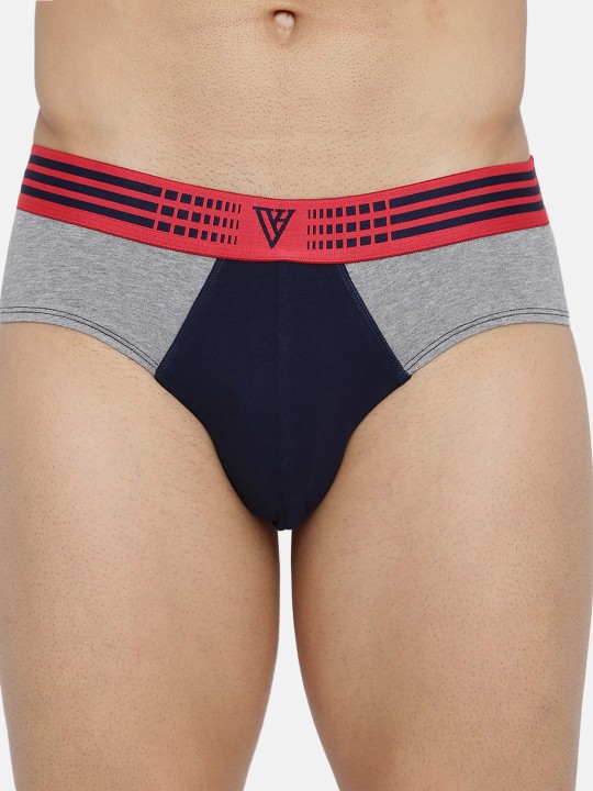 [Size XXL] Van Heusen Men Navy Colourblocked Antibacterial Colour Fresh Briefs