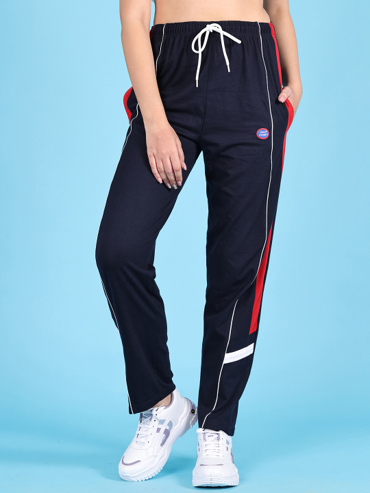 MACK JONNEY Women Blue & Red Solid Lounge Pants