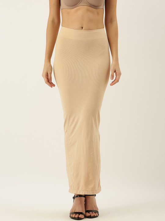 Amante Women Nude-Coloured Solid Saree Shapewear AMANSPWR44576608
