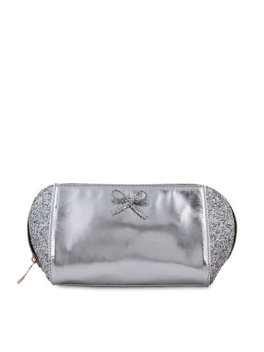 Silver-Toned Embellished Purse
