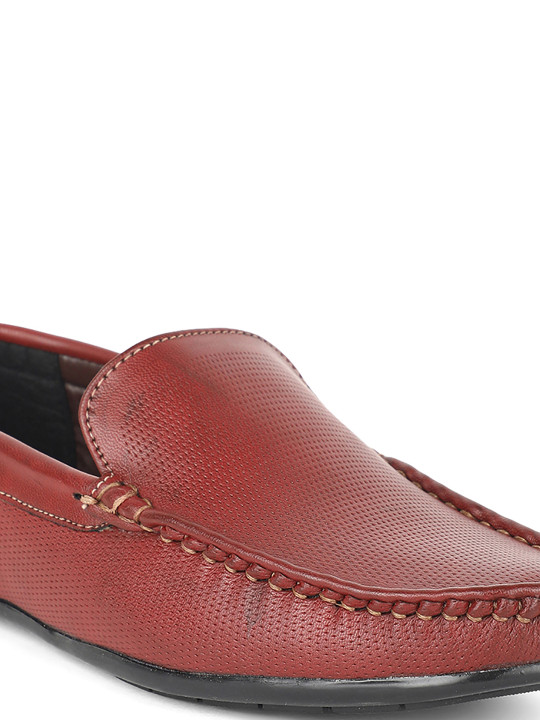 men maroon loafers