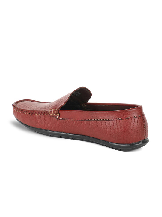 men maroon loafers