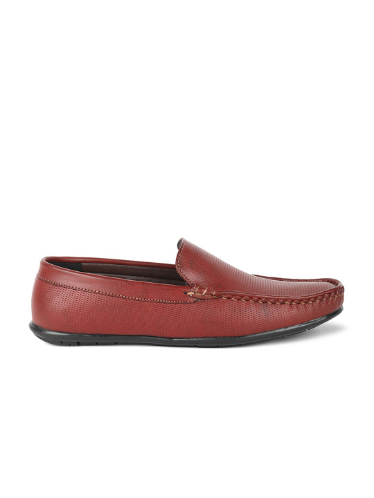 men maroon loafers