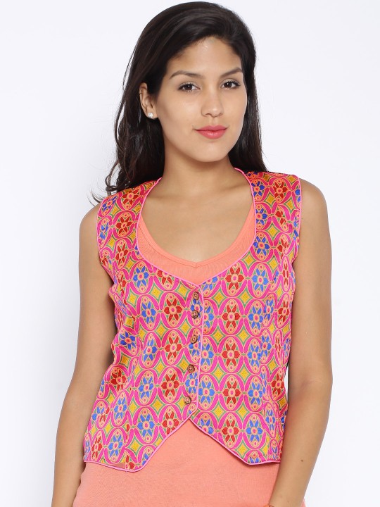Multicoloured Embroidered Waistcoat S