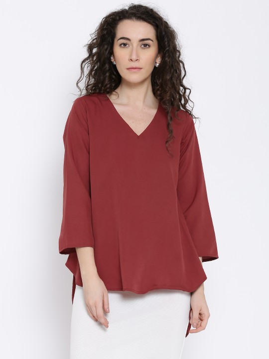 Maroon High-Low Top S