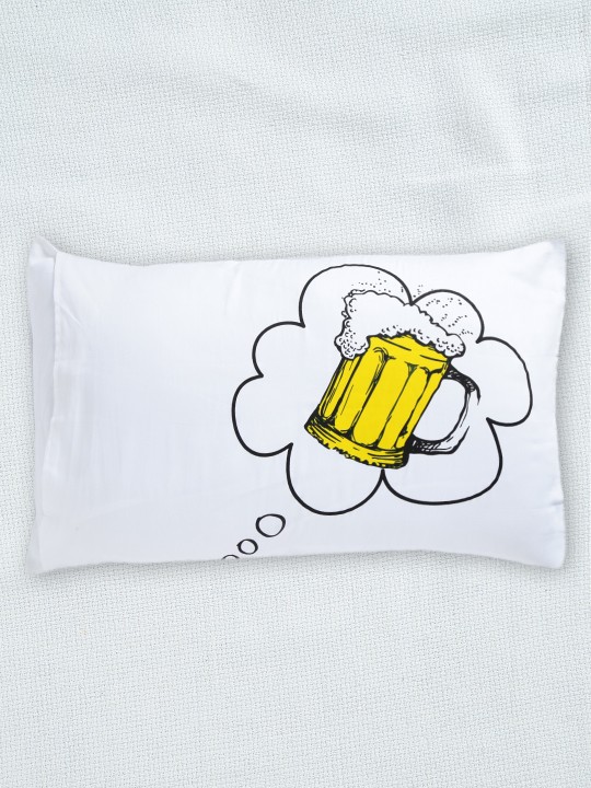 White Single Printed 18" x 27" Rectangular Pillow Cover