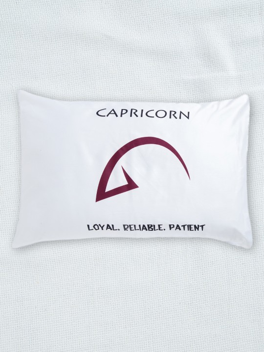 Zodiac White Single Printed 18" x 27" Rectangular Pillow Cover