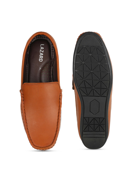 men tan loafers