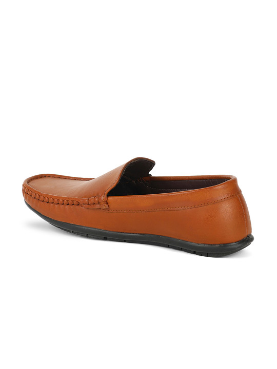 men tan loafers