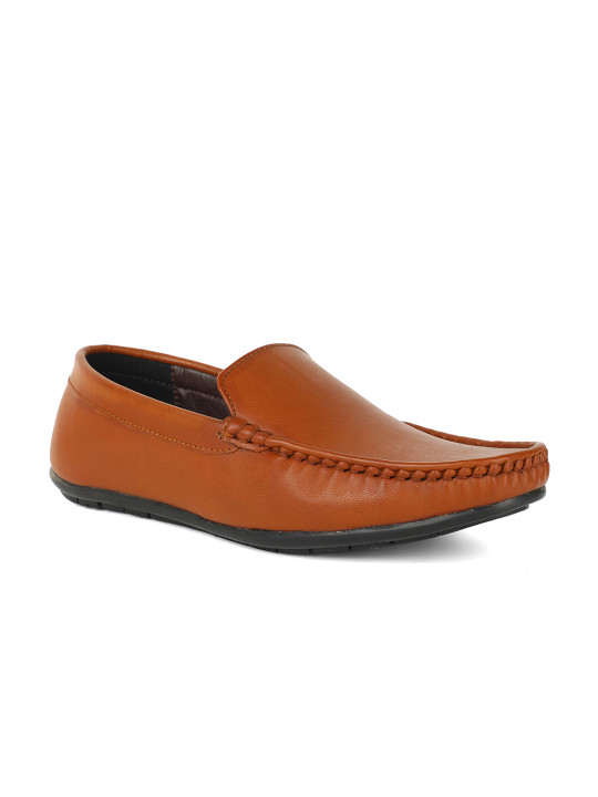 men tan loafers
